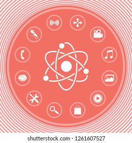 Atom symbol - science icon. Graphic elements for your design