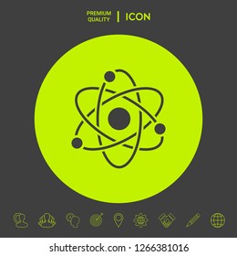 Atom symbol - science icon. Graphic elements for your design