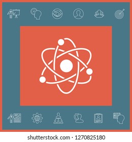 Atom symbol - science icon. Graphic elements for your design