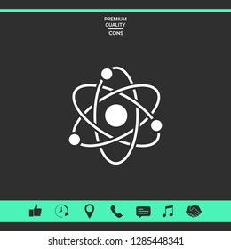 Atom symbol - science icon. Graphic elements for your design