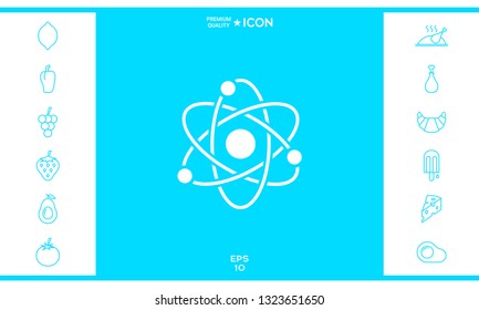 Atom symbol - science icon. Graphic elements for your design