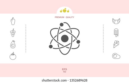 Atom symbol - science icon. Graphic elements for your design