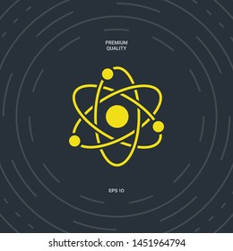 Atom symbol - science icon. Graphic elements for your design