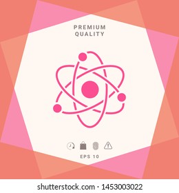 Atom symbol - science icon. Graphic elements for your design