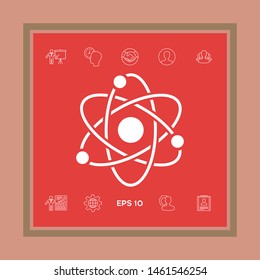 Atom symbol - science icon. Graphic elements for your design