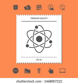 Atom symbol - science icon. Graphic elements for your design