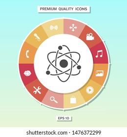 Atom symbol - science icon. Graphic elements for your design