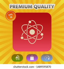 Atom symbol - science icon. Graphic elements for your design