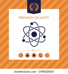 Atom symbol - science icon. Graphic elements for your design