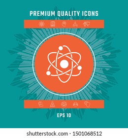 Atom symbol - science icon. Graphic elements for your design