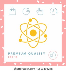 Atom symbol - science icon. Graphic elements for your design