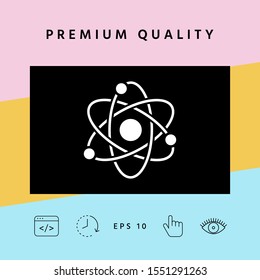 Atom symbol - science icon. Graphic elements for your design