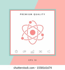 Atom symbol - science icon. Graphic elements for your design