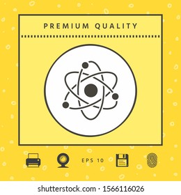 Atom symbol - science icon. Graphic elements for your design