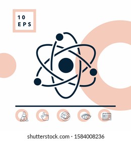Atom symbol - science icon. Graphic elements for your design