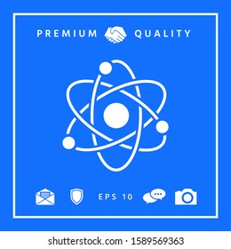 Atom symbol - science icon. Graphic elements for your design