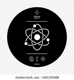 Atom symbol - science icon. Graphic elements for your design
