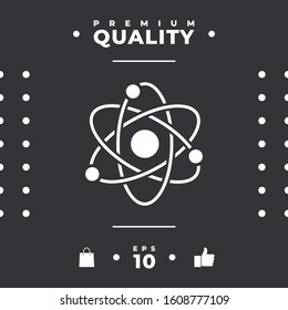 Atom symbol - science icon. Graphic elements for your design