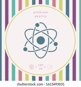 Atom symbol - science icon. Graphic elements for your design