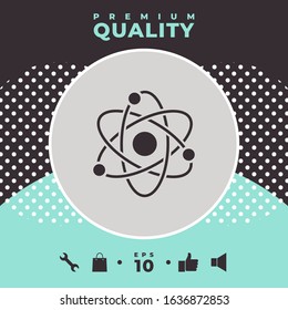 Atom symbol - science icon. Graphic elements for your design