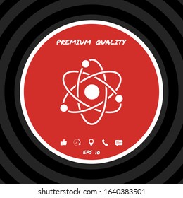 Atom symbol - science icon. Graphic elements for your design
