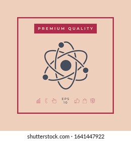 Atom symbol - science icon. Graphic elements for your design