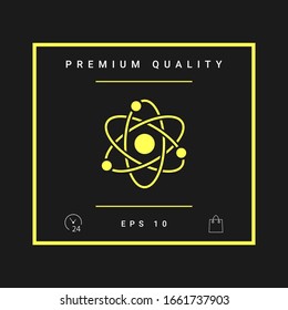 Atom symbol - science icon. Graphic elements for your design