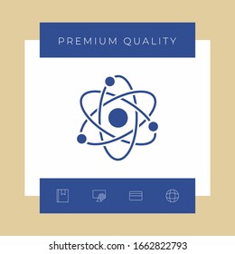 Atom symbol - science icon. Graphic elements for your design