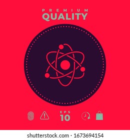 Atom symbol - science icon. Graphic elements for your design