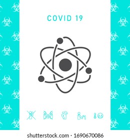 Atom symbol - science icon. Graphic elements for your design