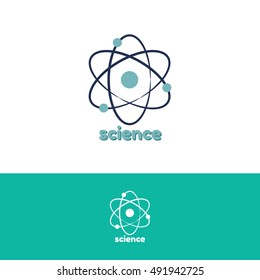 Atom symbol. Template logo for science