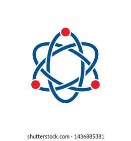 atom symbol vector vector logo design