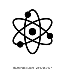 atom symbol vector on white background