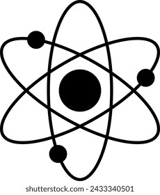 atom symbol vector. sign, icon, science