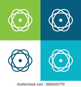 Atom Variant Flat four color minimal icon set