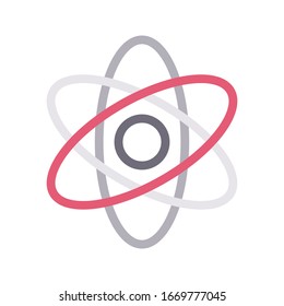 atom vector color line icon 