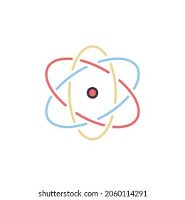 Atom vector concept creative colorful icon or logo element