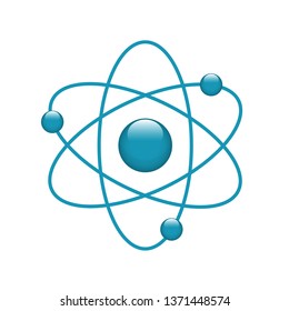Atom vector design illustration isolated on white background