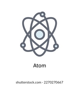 Atom Vector  Fill outline Icons. Simple stock illustration stock
