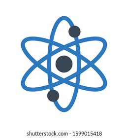 atom vector glyph color icon 