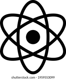 atom vector glyph flat icon