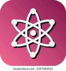 Atom Vector Glyph Gradient Background Icon For Personal And Commercial Use.
