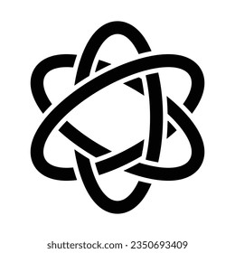 Atom Vector Glyph Icon For Personal And Commercial Use.
