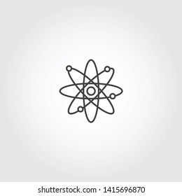 Atom vector icon. chemistry symbol