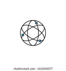 atom vector icon concept, isolated on white background