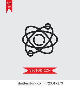 Atom vector icon, illustration symbol