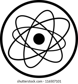 Atom - Vector icon isolated