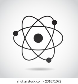 Atom VECTOR  icon isolated on white background.