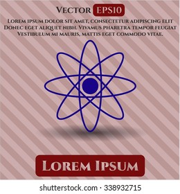 Atom vector icon or symbol