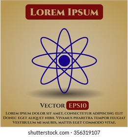 Atom vector icon or symbol